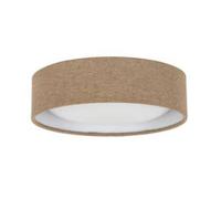 Beacon Lighting Plafón Uno, beige, textil, Ø 25 cm, GX53