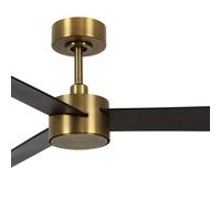 Beacon Lighting Ventilador Beacon con luz Clima IV latón/nogal silencioso