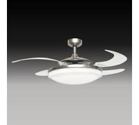 Beacon Lighting Ventilador con luz Fanaway Evo 2, cromo mate, silencioso