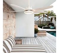 Beacon Lighting Ventilador de techo Beacon con luz Louisville, blanco, silencioso