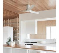 Beacon Lighting Ventilador de techo Beacon Londo blanco, motor de corriente continua, Ø 132 cm,