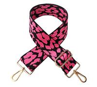 Beacone Correa de hombro ajustable de repuesto para bolso de mano de leopardo, B- rosa, Talla única