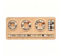 Bead Boards for Jewelry Making - Wooden Necklace Design Pallet, Bracelet Measuring Layout Tool with Velvet Lining, Professional Sizing Measurement Channels, Ideal for Intricate Stringing and Pattern P