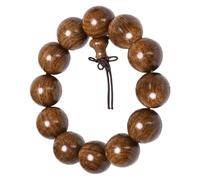 Bead Bracelet, Sandalwood Beads, Buddhist Meditation Bracelet, Men's Faith Bracelet Golden Sandalwood Meditation Beads Bracelet Wooden Bangles with Golden Sandalwood Beads for Religious Jewelry,