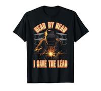 Bead by Bead I Save the Lead - Divertida cita de soldadura con chispas Camiseta
