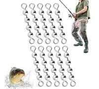 Bead Chain Fishing,10 Piece Catfish Trolling Tackle | Features A Stainless Steel Swivel Design For Saltwater Safe Connection, Delivering Rust Resistant Properties and Extended Service Life. Ideal For