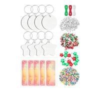 Bead Keychain Making Kit | Funny Interactive Christmas Craft Supplies | Key Chain Charm Making Kit For Boys Girls Kids Adults Beginners