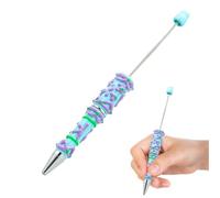 Bead Pens, Bullet Shaped Ballpoint Pen with Beads, 5,71 x 0,63 pulgadas Fun Jewelry Making School Supplies, Craft Stationery for Teachers and Students, Journaling, Drawing, Note Taking, Graduation