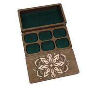 Bead Sorting Tray, Wooden Organizer Storage Box with Lid, Grid Display Tray for Rings, Bracelets, and Small Accessories, Jewelry Craft Organizer for Beading Supplies and DIY Projects