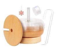 Bead Spinner Kit - Wood Bead Spinner with 4 Quick Change Bowls, 2 Large Eye