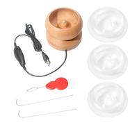 Bead Spinner - Wooden Speed Adjustment Electric Arts and Crafts Tool, Jewelry Making Supplies for Hobbyists | Electric Bead Spinner for Girls Women | Crafting Tool for Beading, DIY Jewelry Projects an