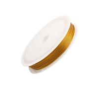 Bead Wire, Stainless Steel Thin Beading Wire, Gold Silver Stringing Thread Jewelry Making 3.94x3.15x0.39 Inches, Sturdy Craft Supply for Ornaments, Decorations, Fishing, Projects
