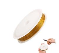 Bead Wire, Thin Stainless Steel Thread for Jewelry Crafting, Gold and Silver Stringing Cord for Ornaments Decorations Handmade Projects Women Men Art Hobby Fishing Tackle