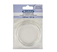 Beadalon 347B-050 - Pulsera de Alambre de Memoria chapada en Plata, 1/56.7 g/Paquete, Aproximadamente 30 bucles