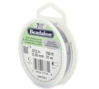 Beadalon 7 Hilos de acero inoxidable alambre de cuerda de acero inoxidable 0.012 pulg / 0.30 mm Satin Silver 100 pies / 31 m