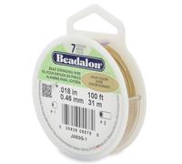 Beadalon - Alambre 7-Strand Collar de Cuentas, 0.018-inch, Color Dorado, 100-feet