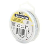 Beadalon - Alambre de 19-Strand Collar de Cuentas, 0.018-inch, Blanco, 9 Metros
