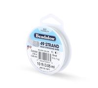 Beadalon - Alambre de 49-Strand Collar de Cuentas, 0.018-inch, Color de Plata, 3 m