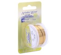 Beadalon - Alambre de color dorado (calibre 20, 0,81 mm)