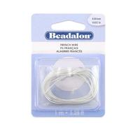 Beadalon Alambre francés 0,8 mm Chapado en Plata, 1 Metro