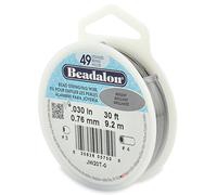 Beadalon alambre para cuentas 49 Strand 0,76 mm (.030in) - brillante - 9,2 m (pies)