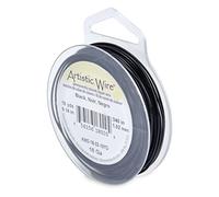 Beadalon - Alambre para Manualidades (Calibre 18, 9,14 m), Color Negro