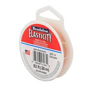 Beadalon Cordón elástico de 0,8 mm, Oro Rosa Satinado, 25 m