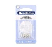 Beadalon Cuentas de crimpado tamaño 1 1,5 g, bañadas en Plata