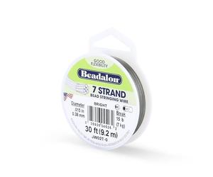 Beadalon - Hilo de rosca (7 hebras.015 (.38 mm), diámetro 30 ft/Pkg-Bright
