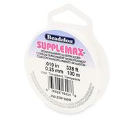Beadalon SuppleMax - Cordón para abalorios (0,25 mm, monofilamento), transparente