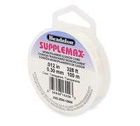 Beadalon SuppleMax Illusion - Cordón para abalorios (0,30 mm, 100 m), color transparente