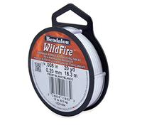 Beadalon Wildfire 0.000 Pulgadas Frost 20 Yardas Hilo de Cuentas termalmente Unido, Poliéster Nailon, 0.008 Inches