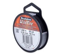 Beadalon Wildfire 0.000 Pulgadas Negro 20 Yardas Hilo de Cuentas termalmente Unido, Poliéster, Black, 0.008 Inches, 18
