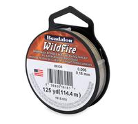 Beadalon Wildfire 0,006 pulg. 0,15 mm Resistencia a la rotura 10 lb/4,5 kg Beige 125 yd/114 m