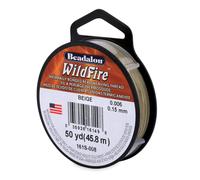 Beadalon Wildfire 0,006 pulg. 0,15 mm Resistencia a la rotura 10 lb/4,5 kg Beige 50 yd/45 m