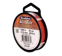 Beadalon Wildfire 0006 in 015 mm Resistencia a la rotura 10 lb 45 kg Rojo 50 yd 45 m