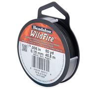 Beadalon Wildfire - Hilo de Cuerda de 0.6 Pulgadas x 50 pies, Color Negro