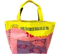 Beadbags spacious tote bag bolsa de playa amarillo / naranja