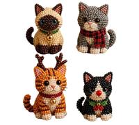 Beaded Animal Kit 3D Cat Craft DIY With Instructions For Kids Girls