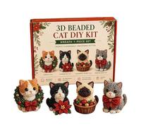 Beaded Animal Kit 3D Cat Craft DIY With Instructions For Kids Girls