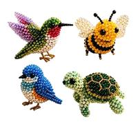 Beaded Animal Kit 3D Cute Funny with Instructions Handmade Bead Art Kit
