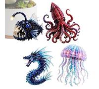 Beaded Animal Kit 3D Cute Funny with Instructions Handmade Bead Art Kit