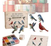 Beaded Animal Kit - Handmade 3D Bird Beadwork Craft Set, Creative Jewelry Making Activity Package, DIY Bead Art Decoration Project | PVC Animal Beads Craft Kit,for Home School Dorm Desk Display