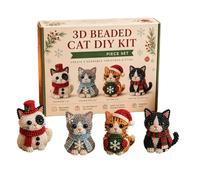 Beaded Animal Kit - with Instructions Christmas Cute Cat Craft Supplies