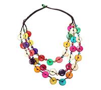 Beaded Boho Layered Wood Bead Garland Women's African Inspired Necklace Fashion Statement
