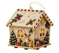 Beaded Gingerbread House Kit - Winter Holiday Wooden Crafting Project