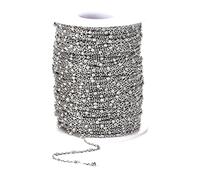 Beaded Mask Making Necklace Glass Rosary Link Clothes Shoes Jewelry Chains For Craft Decoration Neon (E, One Size)