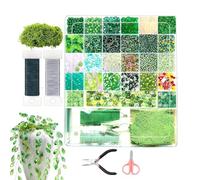 Beaded Plant Kit, Handmade Craft Set, DIY Green Beading Kit, Creative Art Hobby Material for Women Men Hobbyists Students Professionals Home Craft Room Studio Workshop School Project Holiday Use