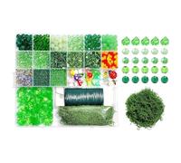 Beaded Plant Kit - Handmade Rustic DIY Jewelry Making Set | Glass Plant Pot Beading Kits | 17x16.5x1.5cm Glass Glazed 400g For Women Men Adults Beginners Lovers Backyard Porch Garden Window Yard Car H