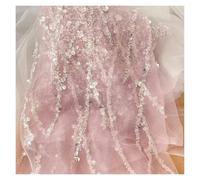 Beaded Sequin Stripe Wedding Dress, Sewing Fabric, 15 Colors, Pink, Green, Grey, Red, White(Color1)